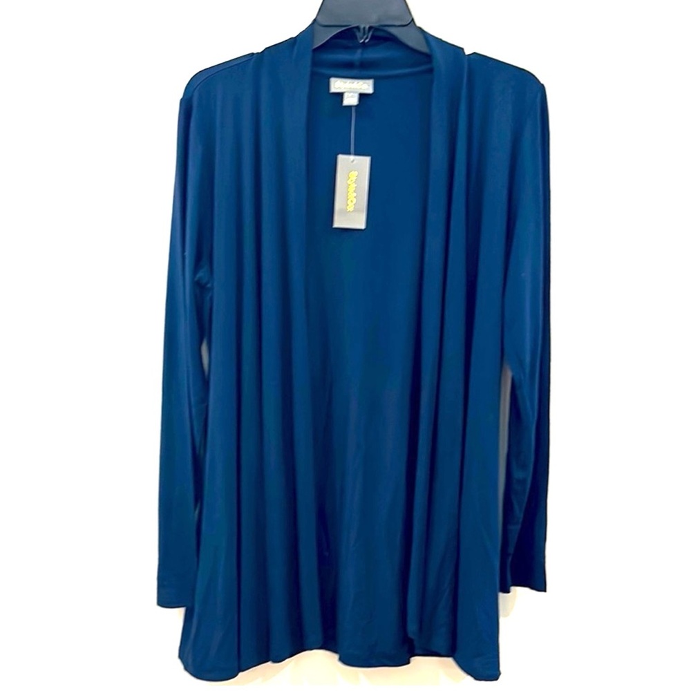 NWT Style & Co Size S Industrial Blue Open Cardigan